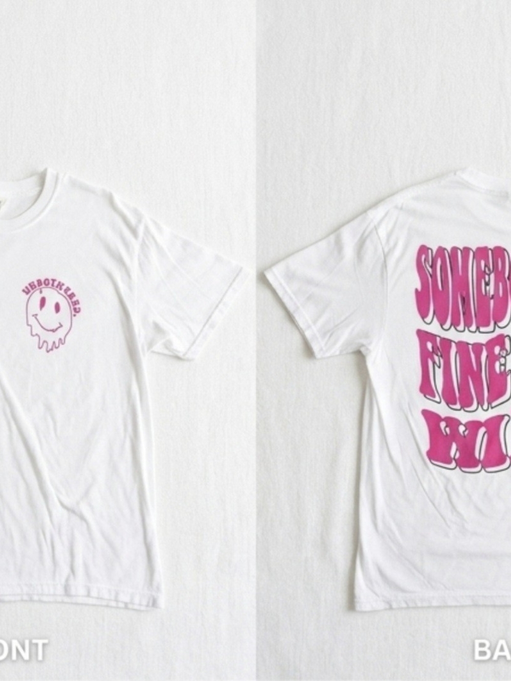 New White "Somebody's Fine A** Wife" Graphic Tee Size Large